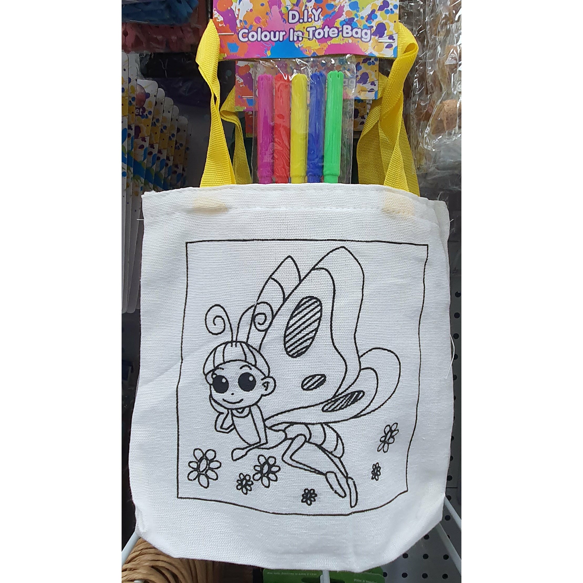 DIY Colour in Tote Bag for Kids Assorted Designs Default Title