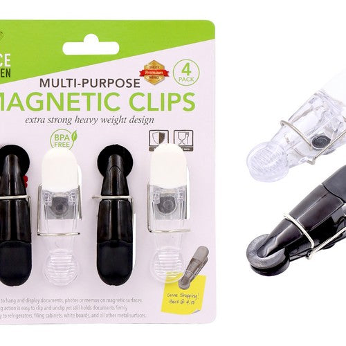 Multi Purpose Magnetic Clips - 4 Pack 1 Piece - Dollars and Sense