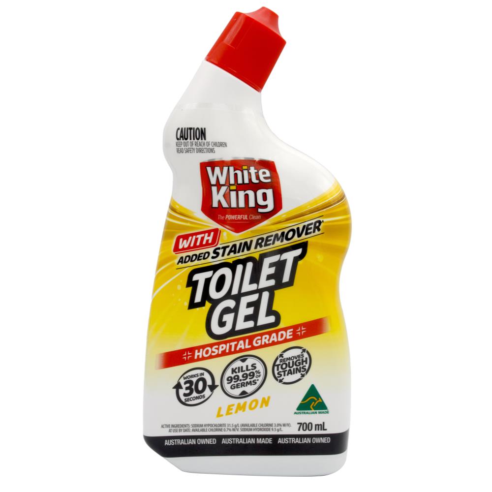 White King Toilet Gel Hospital Grade Lemon - 700ml - Dollars and Sense