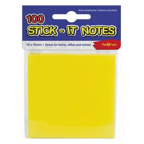 Stick-It Notes Neon - 75x75mm 100 Sheets - Dollars and Sense