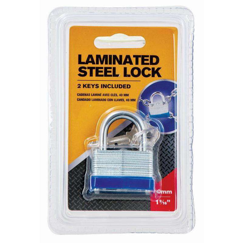 Padlock Laminated with Keys 40mm - Dollars and Sense