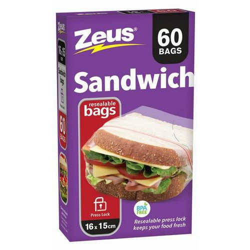 Sandwich Bags 16x15cm 60Pk Default Title
