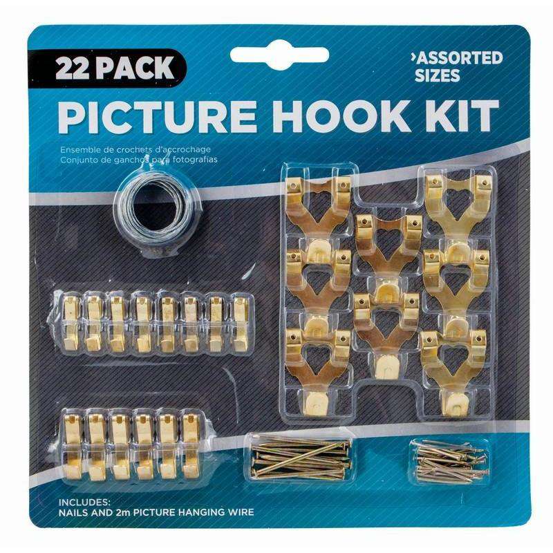 Picture Kit Hook and Wire 22pcs Set - Dollars and Sense