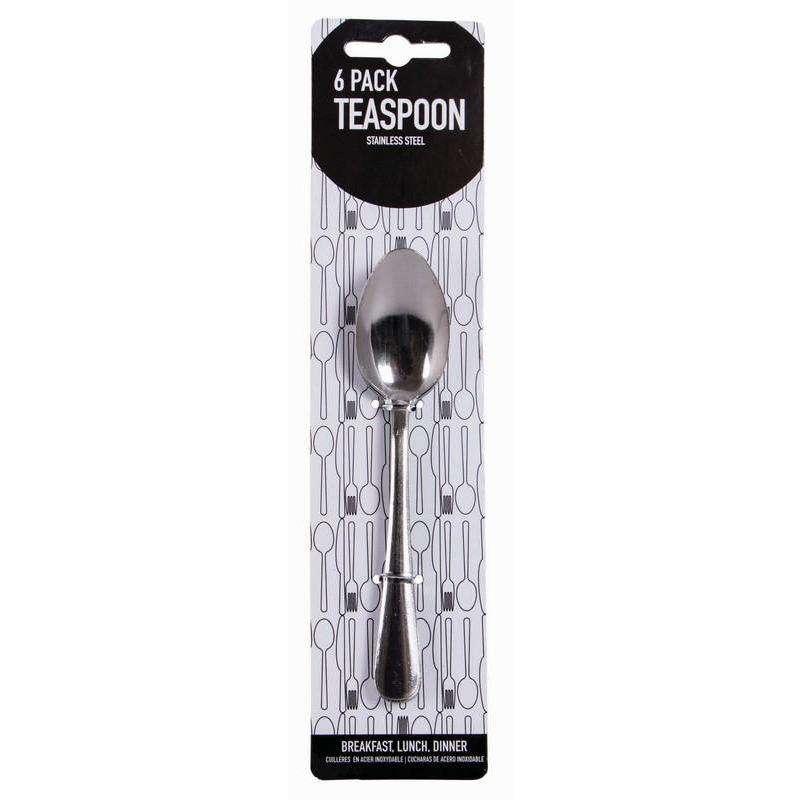 Stainless Steel Teaspoons 6Pk - Dollars and Sense