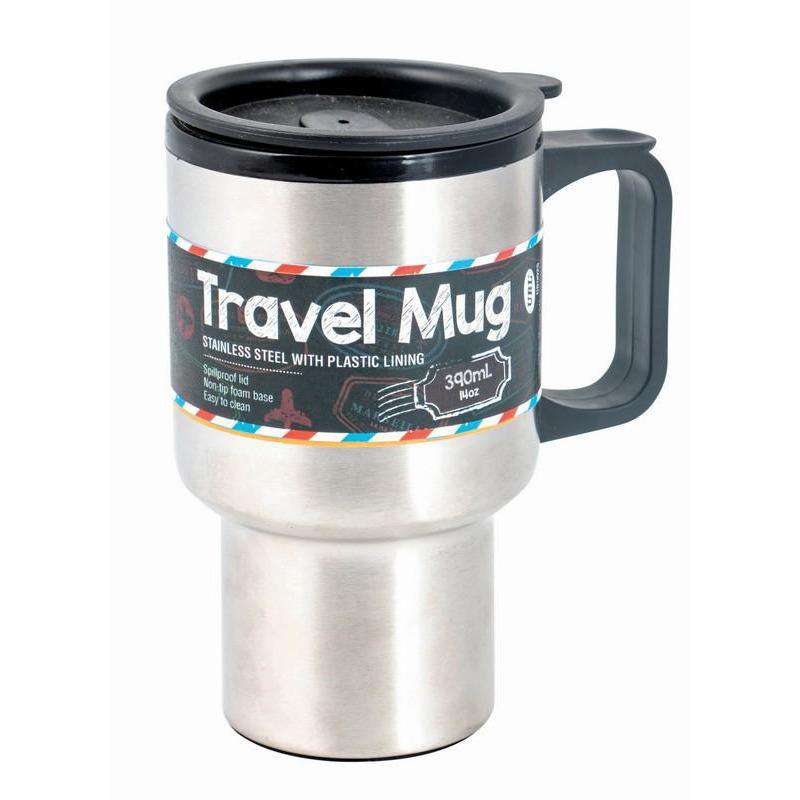 Stainless Steel Travel Mug 390ml - Dollars and Sense