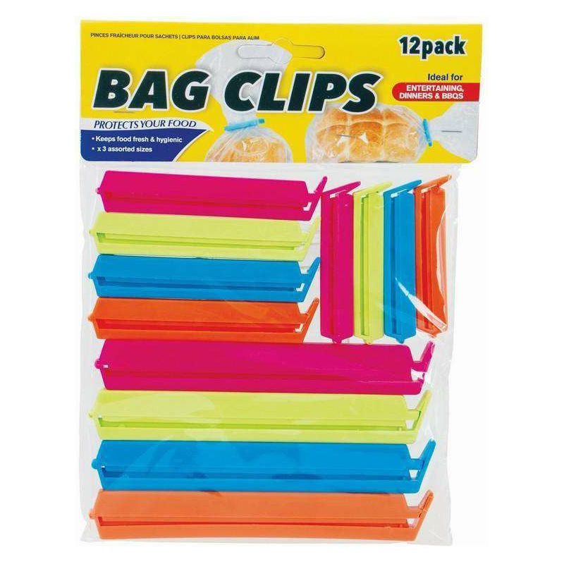 Bag Clips Assorted Sizes 12Pk - Dollars and Sense