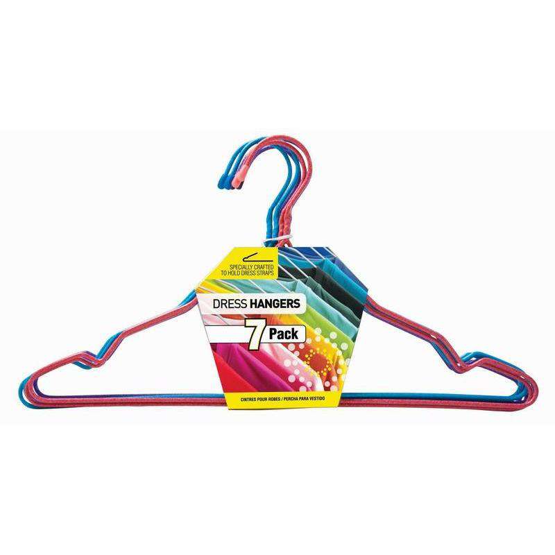 Dress Hanger 3 Colours Wire 7Pk - Dollars and Sense