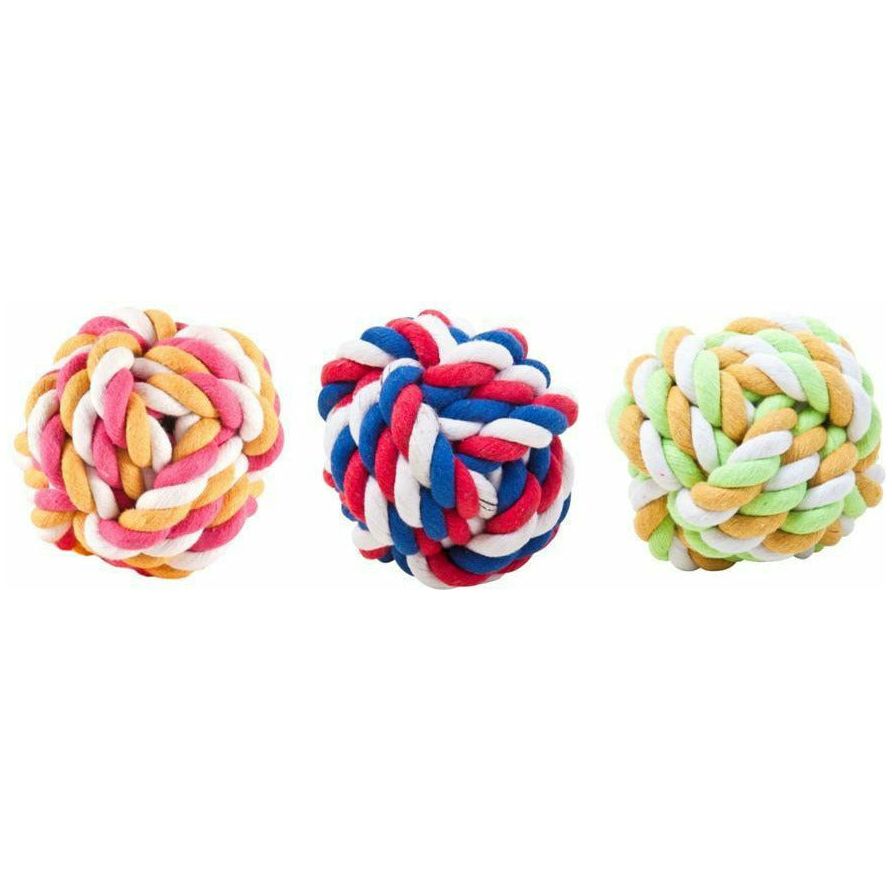 Pet Rope Ball - 95mm 1 Piece Assorted - Dollars and Sense