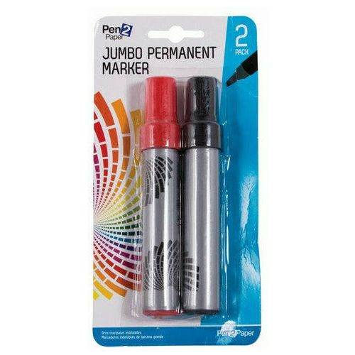 Permanent Markers Jumbo - 2 Pack - Dollars and Sense