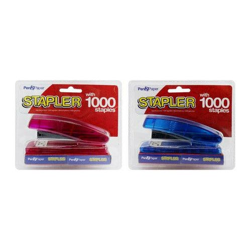 Stapler with 1000 Staples - 1 Piece Assorted - Dollars and Sense