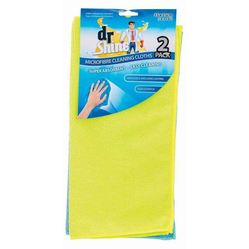 Dr Shine Microfibre Cleaning Cloths - 2 Pack - Dollars and Sense
