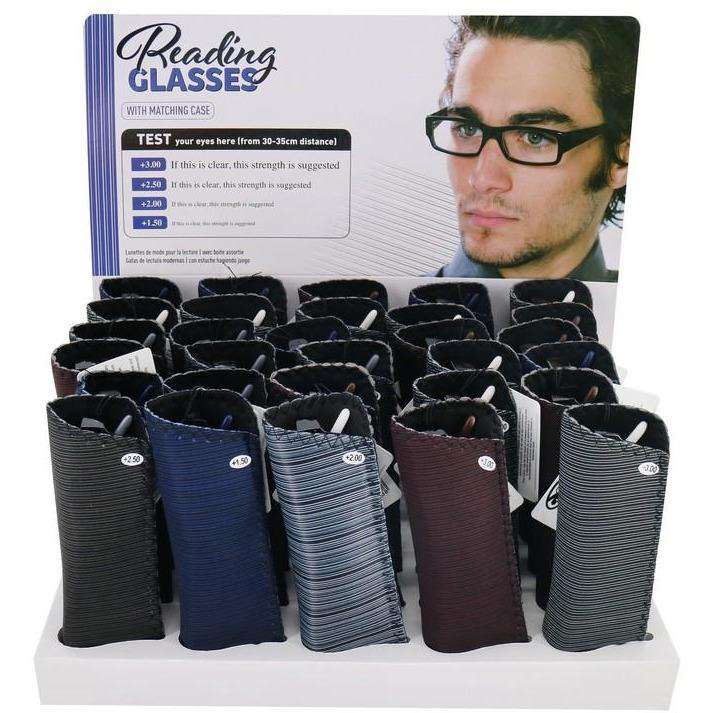 Reading Glasses Mens with Case - Dollars and Sense