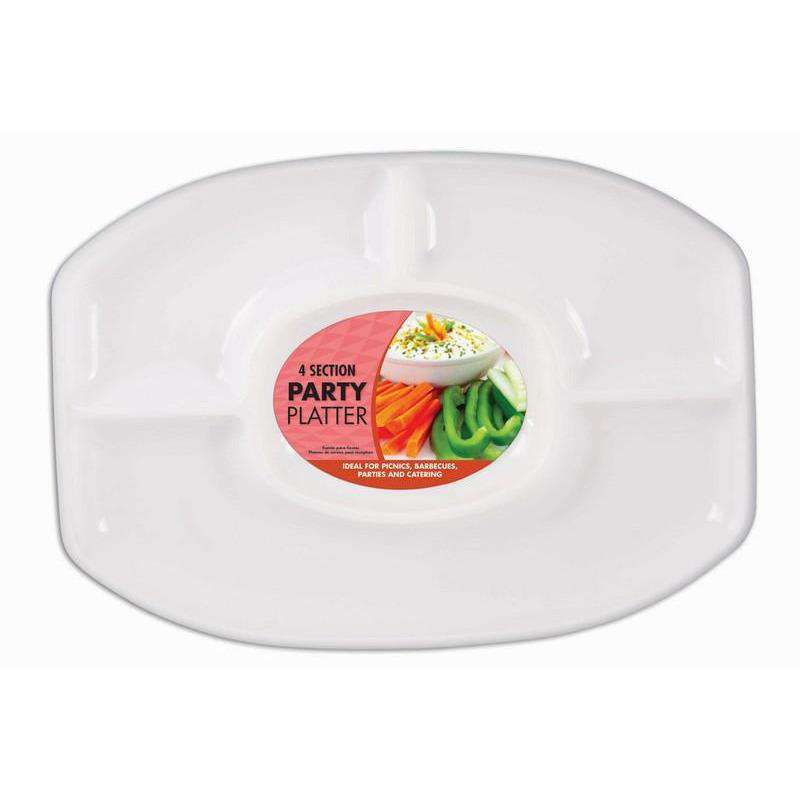 Party Serving Platter 4 Sections - Dollars and Sense