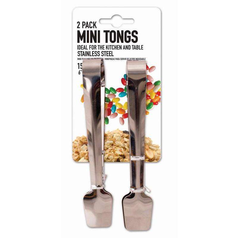 Tongs Mini Stainless Steel 15.5cm 2pcs - Dollars and Sense