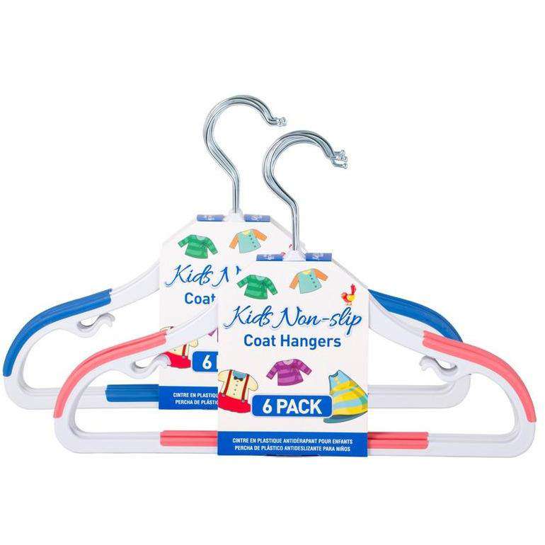 Kids Hanger Plastic Non Slip 6Pk - Dollars and Sense