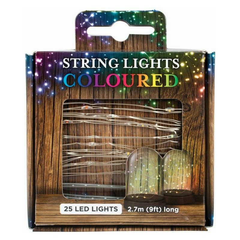 Coloured String Lights - 25 LED Lights - Dollars and Sense