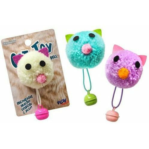 Plush Cat Toy with Bell - 1 Piece Assorted - Dollars and Sense