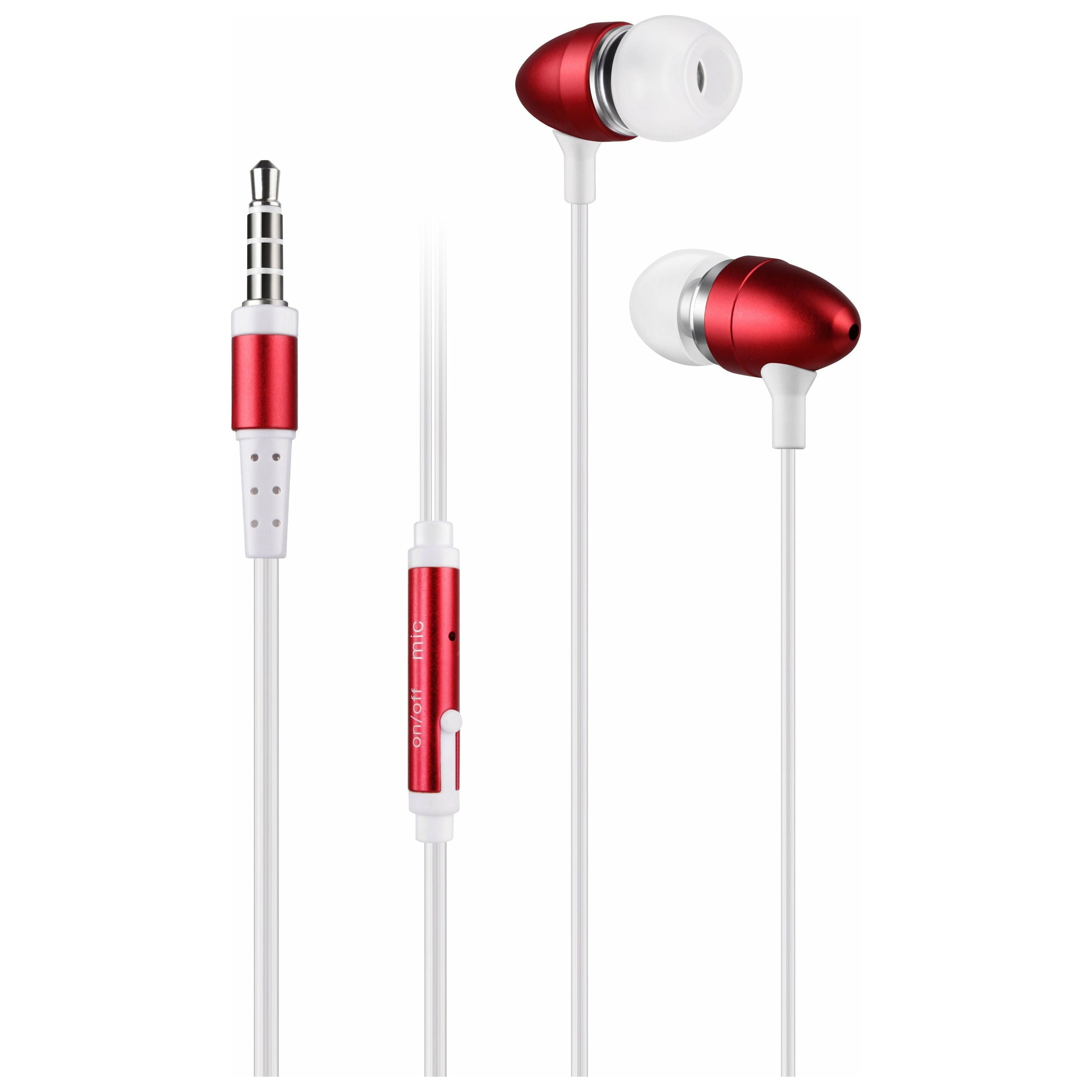 Earphone with Mic - Metallic Red - Dollars and Sense