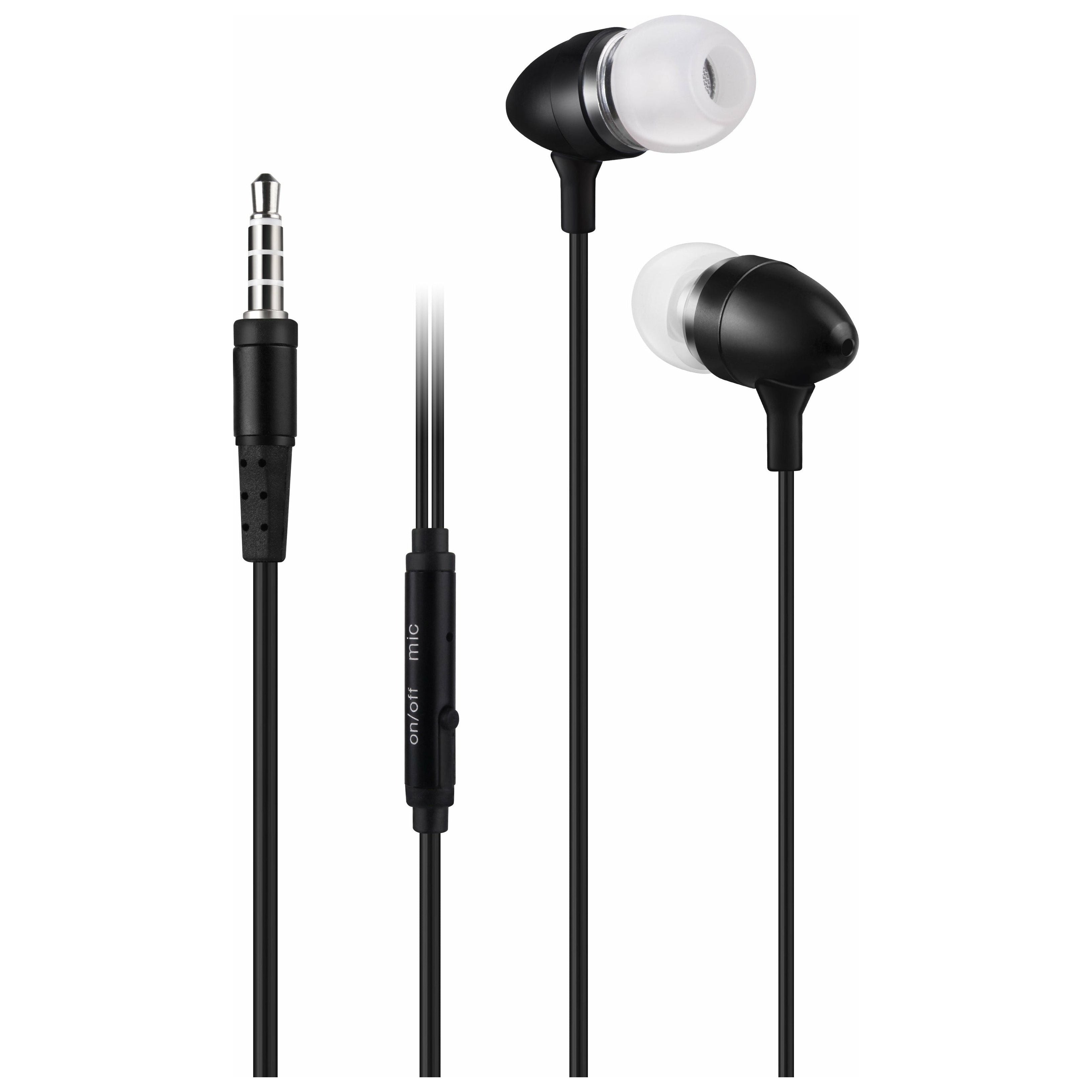 Earphone with Mic - Metallic Black - Dollars and Sense