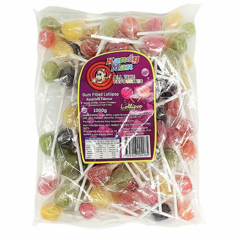 Gum filled Lollipops 1kg