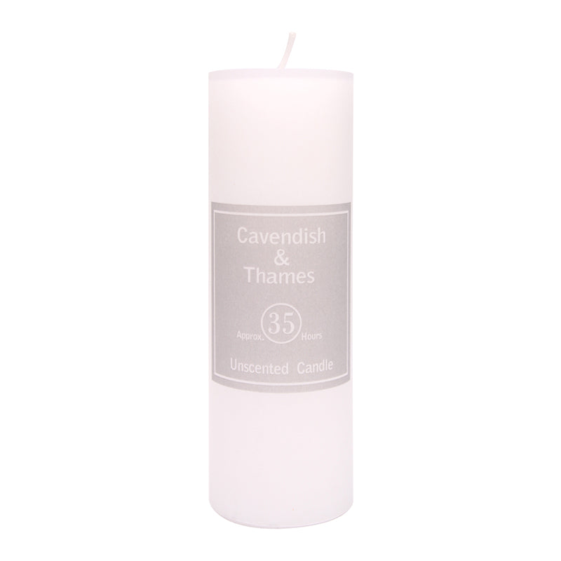 Unscented White Pillar Candle - 1 Piece - Dollars and Sense