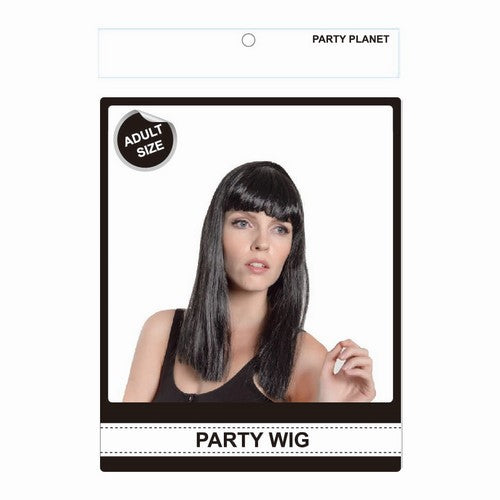 Party Wig Long Black - 1 Piece - Dollars and Sense