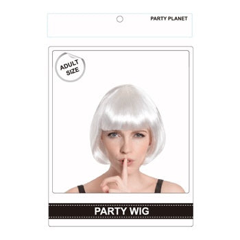 Party Wig White Bob - 1 Piece - Dollars and Sense