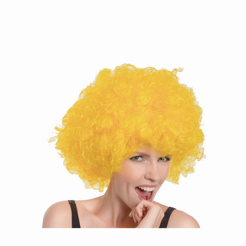 Party Wig Yellow Afro - 1 Piece - Dollars and Sense