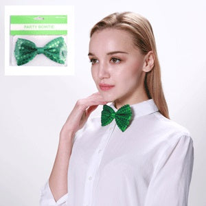 Party Bowtie Sequin Green - 1 Piece - Dollars and Sense