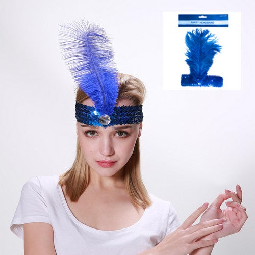 Flapper Headband Blue - 1 Piece - Dollars and Sense