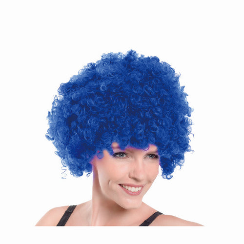 Party Wig Blue Afro - 1 Piece - Dollars and Sense