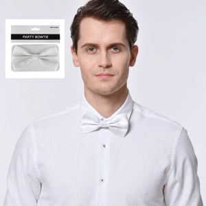 Party Bowtie Adult White - 1 Piece - Dollars and Sense