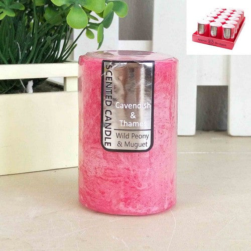 Hot Pink Rustic Scented Candle - Wild Peony and Muguet 5x7.5cm Default Title
