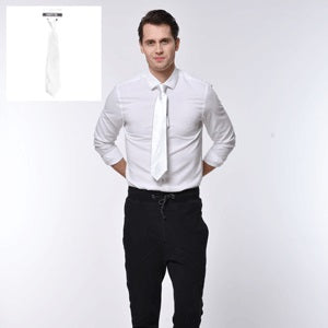 Party Tie White - 1 Piece - Dollars and Sense