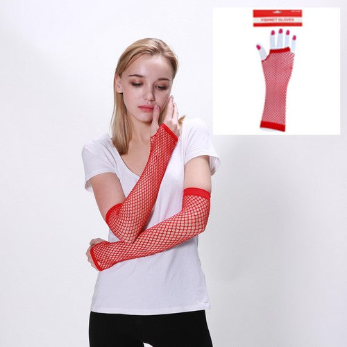 Fishnet Gloves Red - 1 Piece - Dollars and Sense