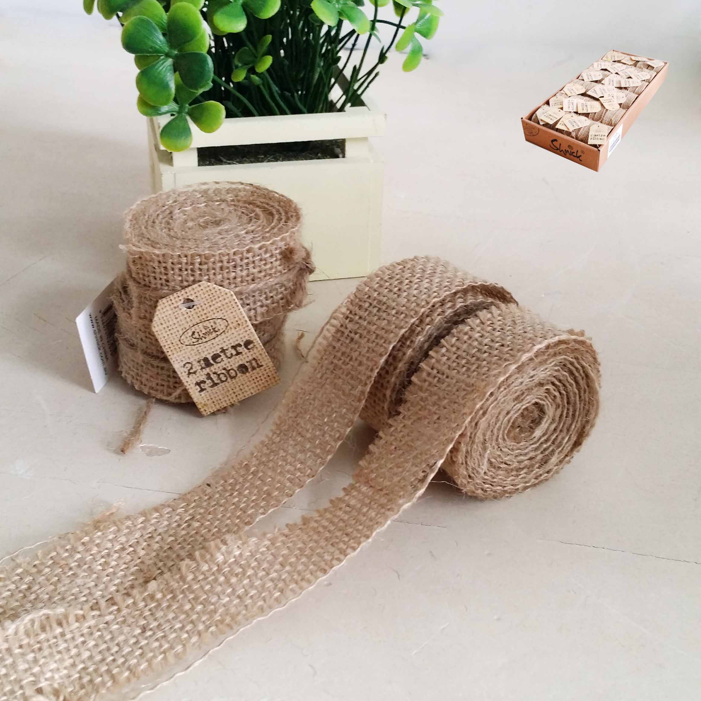 Hessian Ribbon - 2.5cm x 2m 1 Piece - Dollars and Sense