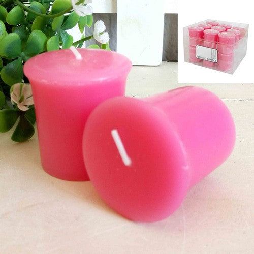 Hot Pink Votive Scented Candle - Wild Peony and Mugue Default Title