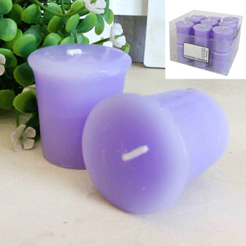 Purple Votive Scented Candle - Lilac and Cotton Blossom Default Title