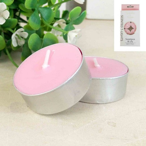 Tealight Candles Sweetpea and Lily - 8 Pack 4 Hours Default Title