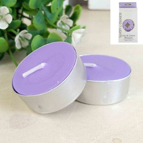 Tealight Candles Lilac and Cotton Blossom - 8 Pack 4 Hours Default Title