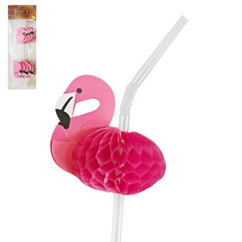 Flamingo Straw - 12 Pack 1 Piece - Dollars and Sense