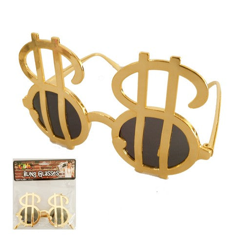 Dollar Bling Party Glasses - 1 Pair - Dollars and Sense