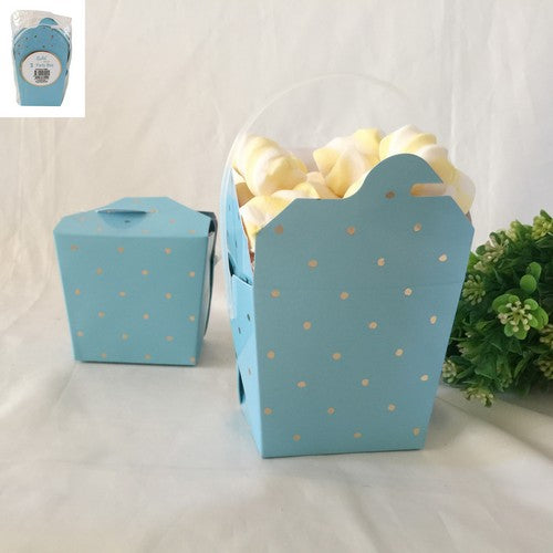 Party Box Blue with Gold Foil Polka Dot - 3 Pack 1 Piece - Dollars and Sense