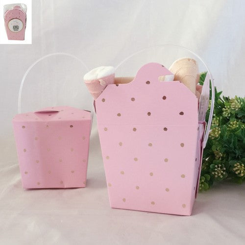Party Box Pink with Gold Foil Polka Dot - 3 Pack 1 Piece - Dollars and Sense