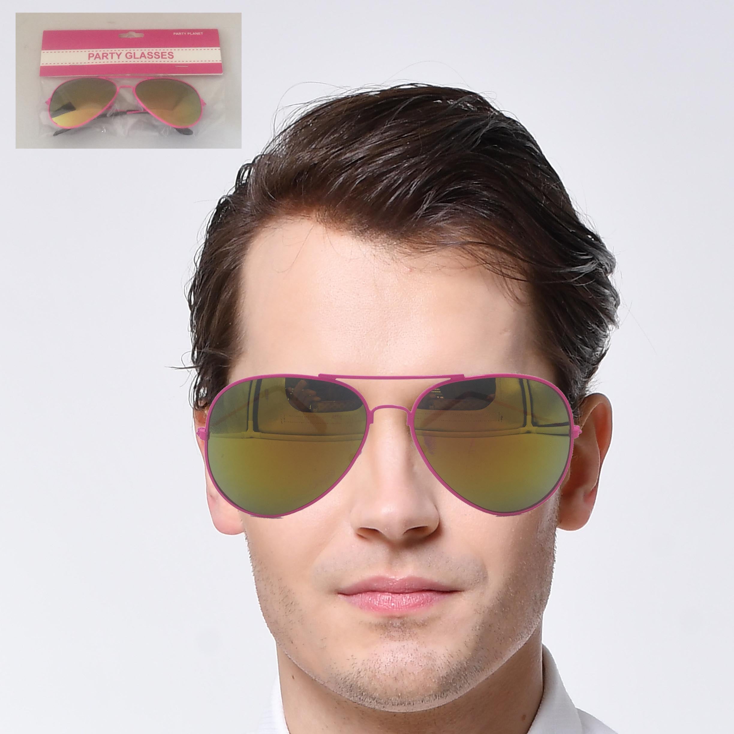 Aviator Glasses Pink - 1 Pair - Dollars and Sense