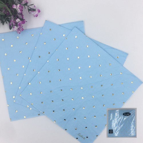 Napkins Blue Polka Dot - 20 Pack 1 Piece - Dollars and Sense