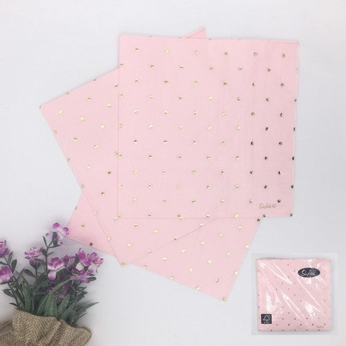 Napkins Pink Polka Dot - 20 Pack 1 Piece - Dollars and Sense