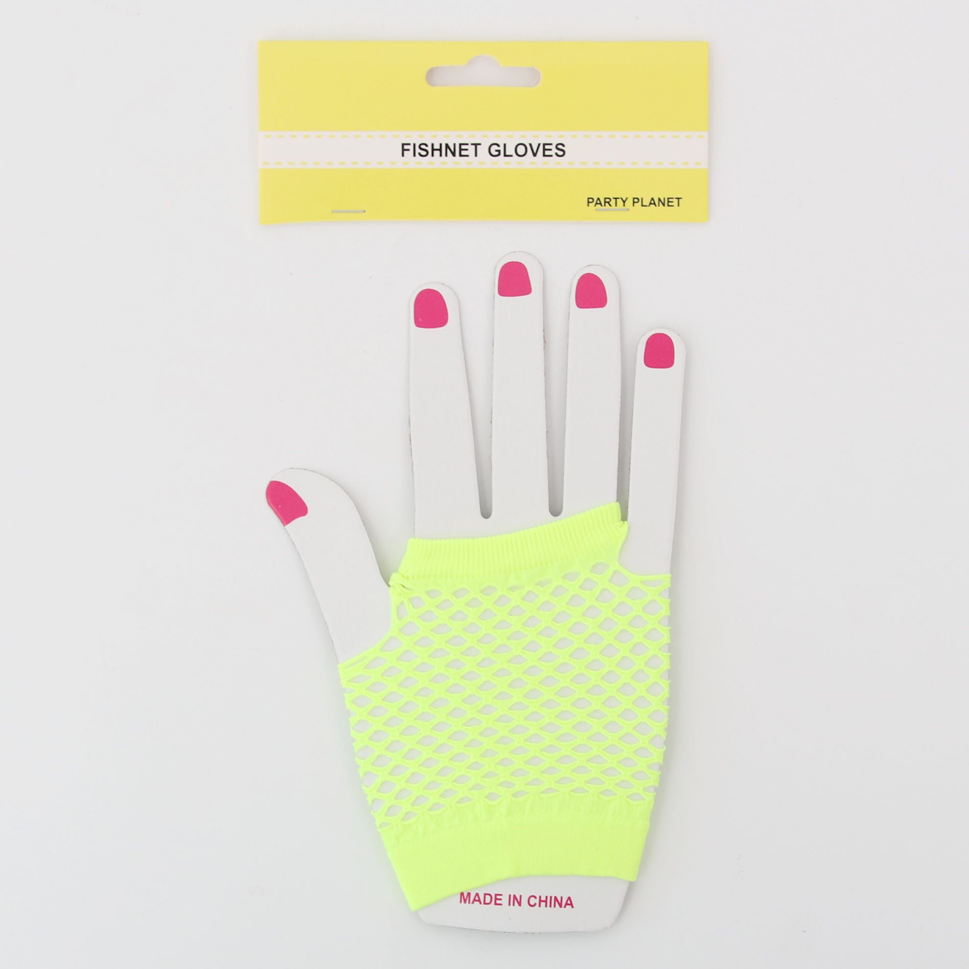 Fishnet Gloves Yellow - 1 Pair - Dollars and Sense