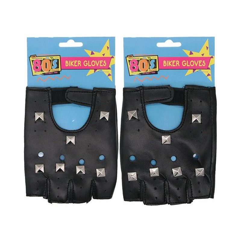 Party Biker Gloves Black - 1 Pair - Dollars and Sense