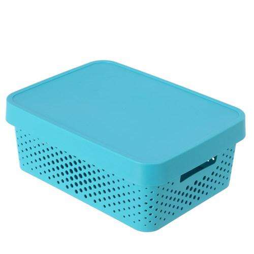 Hudson Basket with Lid 35x26x13.5cm - Dollars and Sense